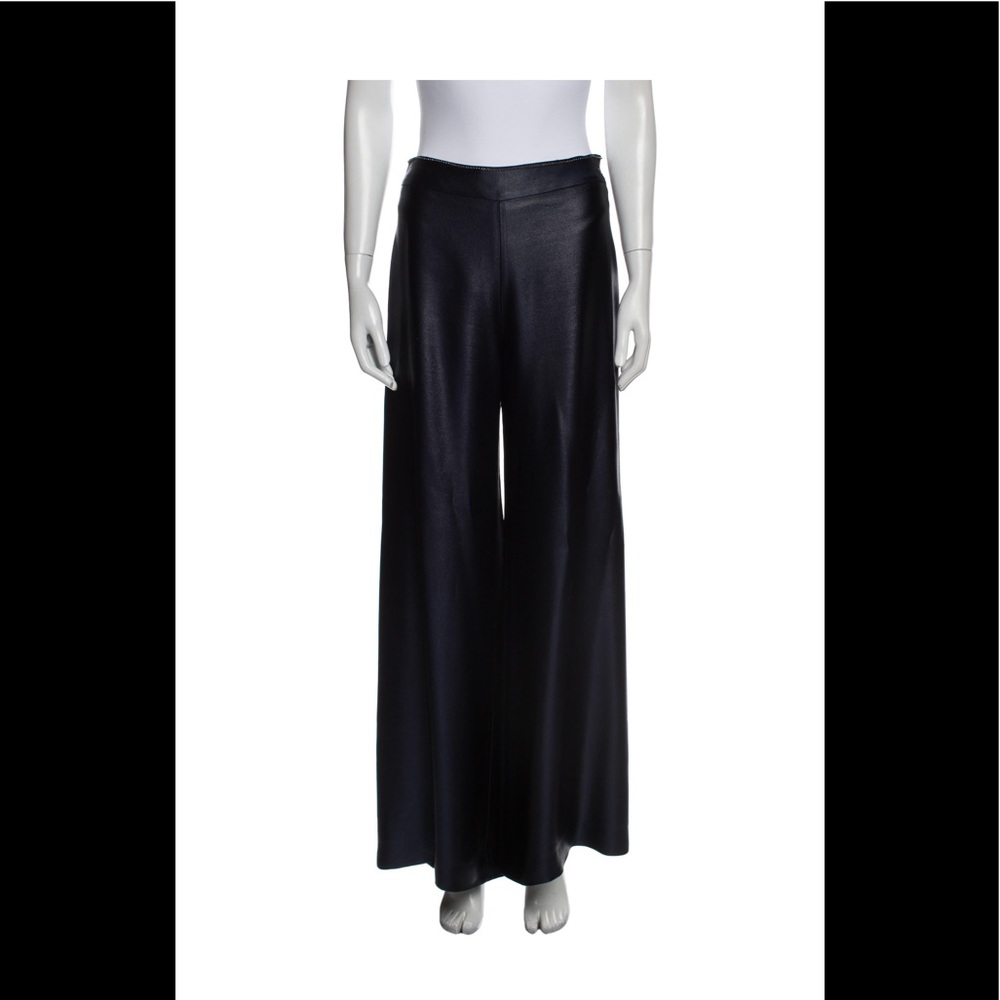 Vintage Chanel Wide Leg Pants with Chain Detail at Waist